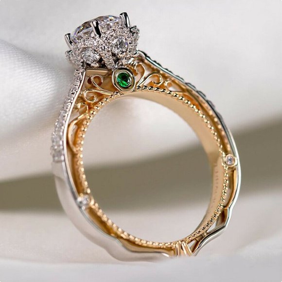 Jewelry - Gorgeous 925 Sterling Silver Two Tone Ring